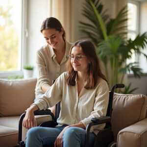 “disability support at home”, “independent living with caregiver”
